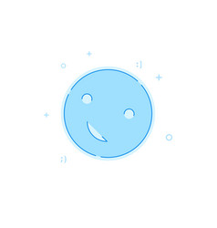 Grinning Child Kid Flat Icon Filled Line Style