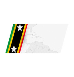 Saint Kitts And Nevis Map In Modern Style