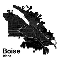 Boise City Map Capital Of The Usa State Of Idaho