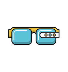 Digital Smartglasses Icon Line Design