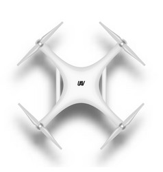 3d Drone With 4 Propellers And 2 Landing Gears