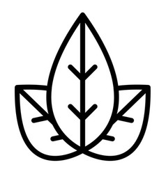 Oregano Leaf Icon Outline Herb Plant