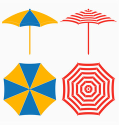 Beach Umbrella Top And Side View