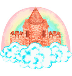 Castle In The Clouds And A Rainbow