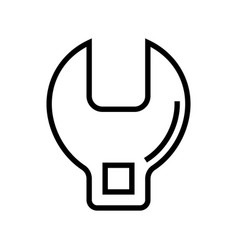 Crowfoot Wrench Tool Line Icon