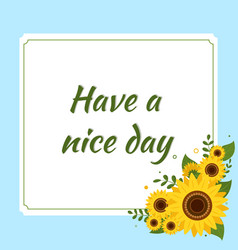 Nice Day Greeting Card Square White Frame