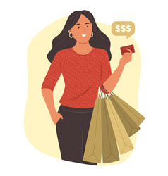 Woman Enjoy Shopping Concept