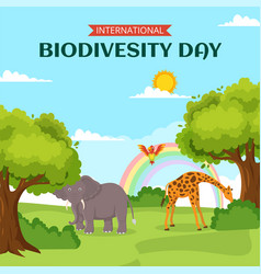 World Biodiversity Day Social Media Background