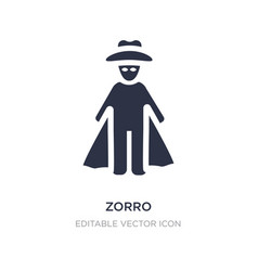 Zorro Icon On White Background Simple Element