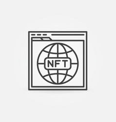 Nft Domain Names Outline Icon Browser Line