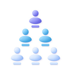 Pyramid Scheme Or Referral System Icon 3d