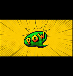 Comic Lettering Pow On White Background