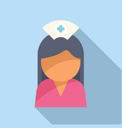 Female Nurse Icon Flat Medical Health