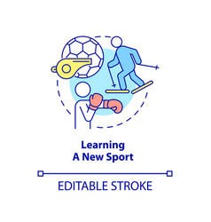 Learning New Sport Concept Icon