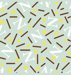 Letter N Alphabet Seamless Pattern