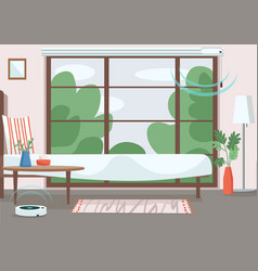 Modern Apartment Flat Color Empty Room