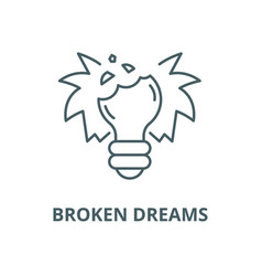 Broken Dreams Line Icon Linear Concept