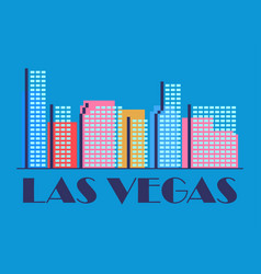 Las Vegas Landscape In Vintage Style Retro Banner