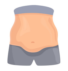 Obesity Belly Icon Cartoon Fat Body