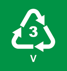 Plastic Recycling Symbol Class 3 V