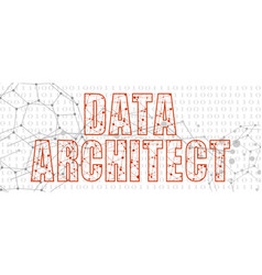 Data Architect Text Lines With Dots Connected