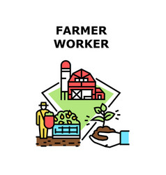 Farmer Worker Concept Color