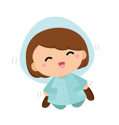 Happy Girl With Hoodie Clipart