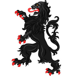 Bear black rampant Royalty Free Vector Image - VectorStock