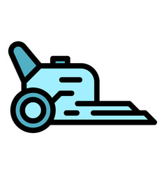 Robot Lawn Mower Icon Flat