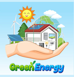 Green Energy From Natural Resources Concept