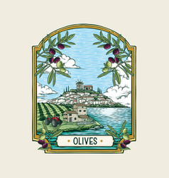 Landscape Vintage Olive Logo