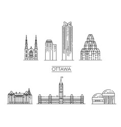 Ottawa Architecture Line Skyline