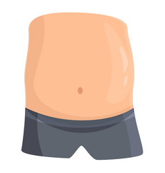 Slim Belly Icon Cartoon Fat Abdomen