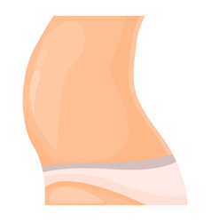 Female Belly Icon Cartoon Fat Woman