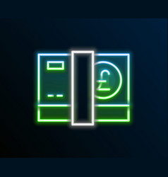 Glowing Neon Line Pound Sterling Money Icon