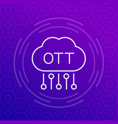 Ott Media Platform Line Icon