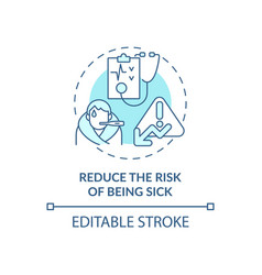 Reduce Risk Of Being Sick Blue Concept Icon