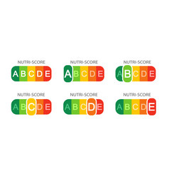 Set Of Nutri-score Labels With Classification