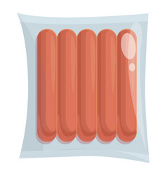 Sausage Pack Icon Cartoon Food Bag