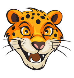 Cheetah Face In Cartoon Style