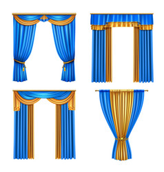 Drapes Curtains Realistic Set