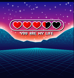 Valentines Day Hearts Love Themed Retro Game