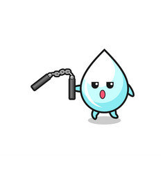 Cartoon Of Milk Drop Using Nunchaku