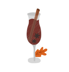 Cozy Autumn Clip Art With Seasonal Drink Glass