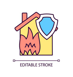 Fire Home Insurance Rgb Color Icon