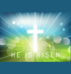 He Is Risen Background With Sunburst Design