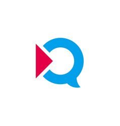 Letter Qc Circle Triangle Colorful Logo