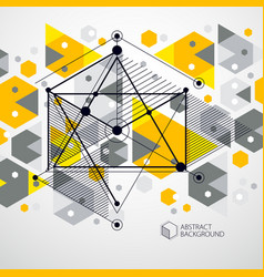 Abstract Geometric 3d Cube Pattern And Yellow