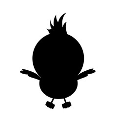 Black Silhouette Chicken Little Open Wings