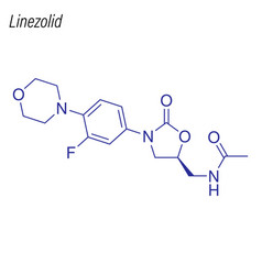 Skeletal Formula Linezolid Drug Chemical